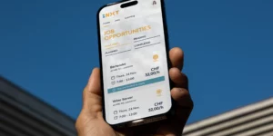 smartphone displaying BNXT job opportunities