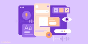 Decorative illustration about UX design