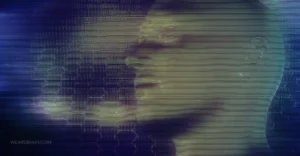 hologram of a person's head