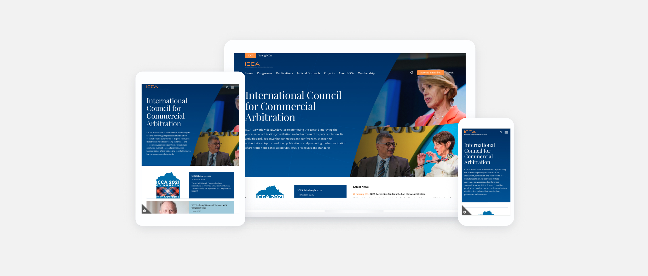 Website mockup on multiple devices