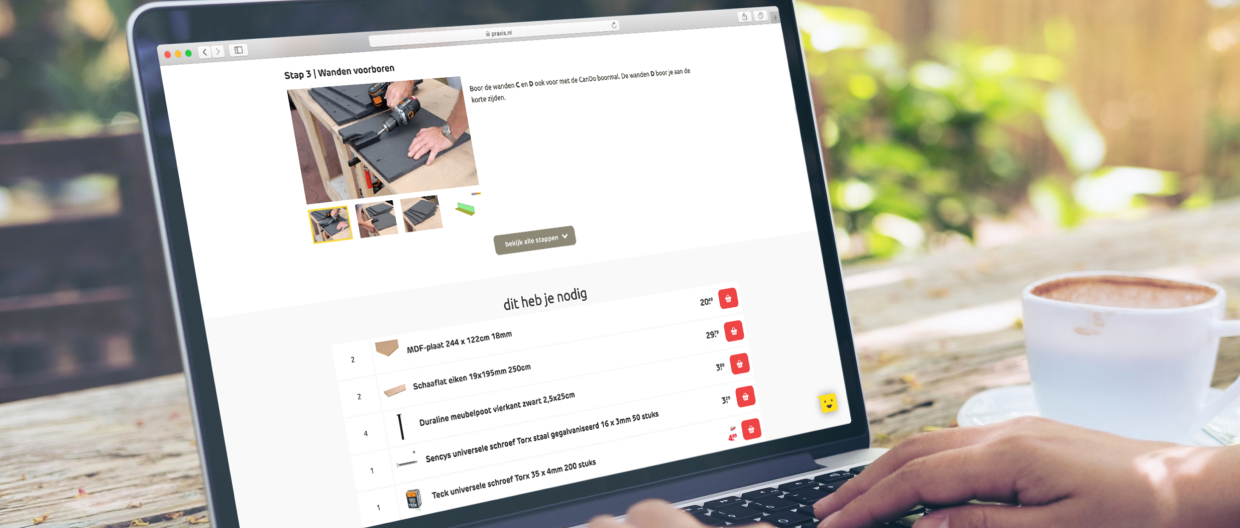 Praxis website on a laptop