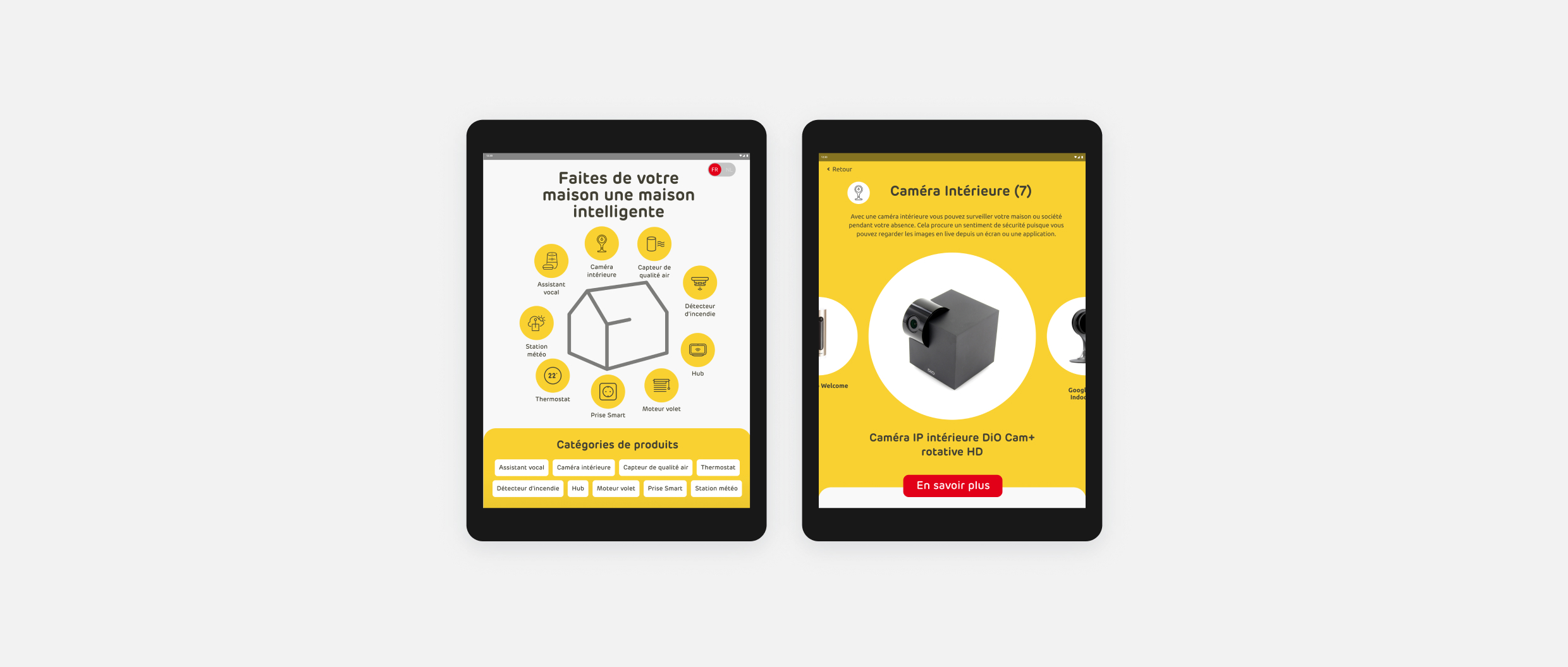 Mockup of Brico's in-store app