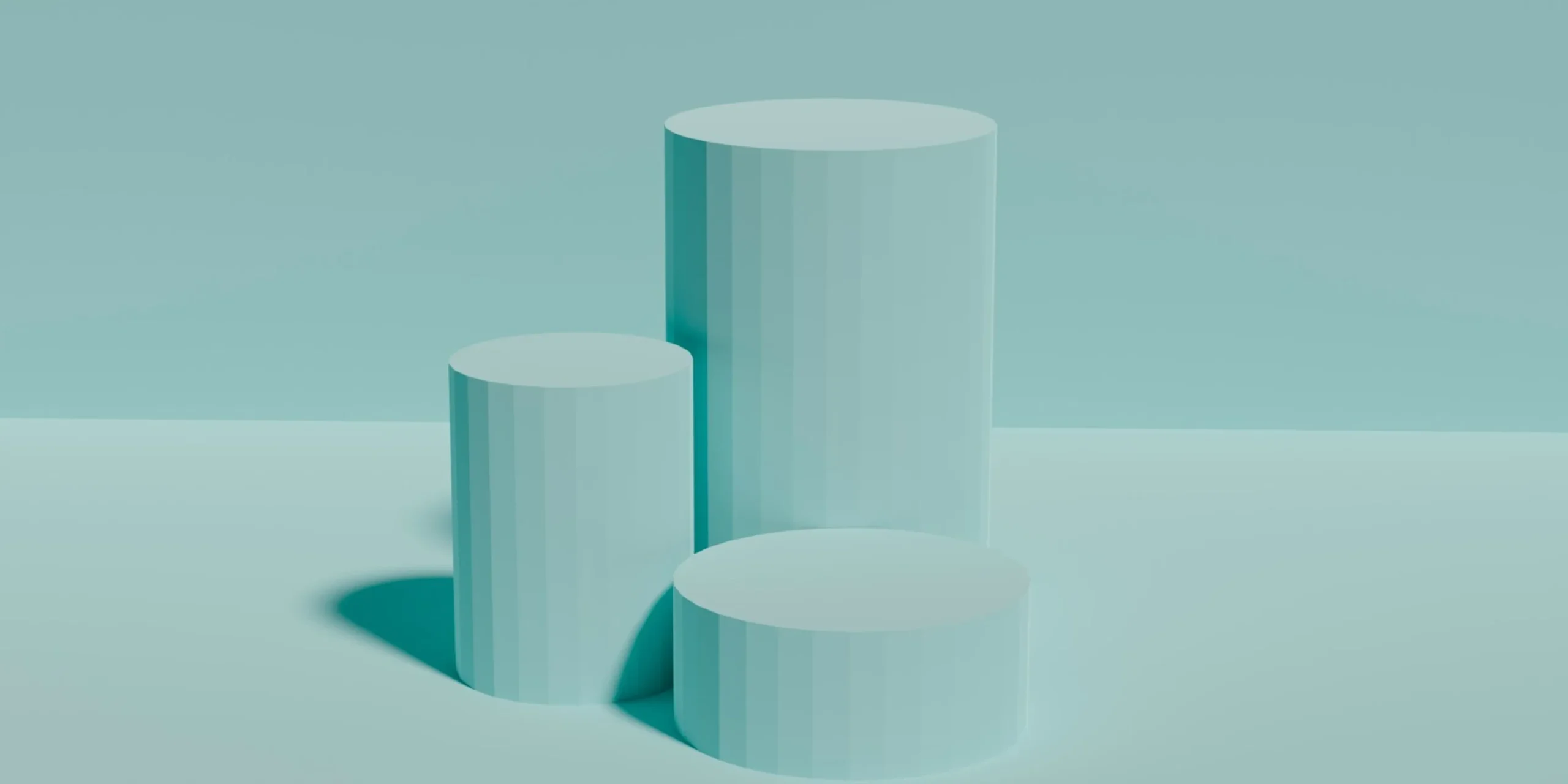 Geometric abstract shapes in light blue