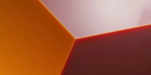 Abstract orange cube