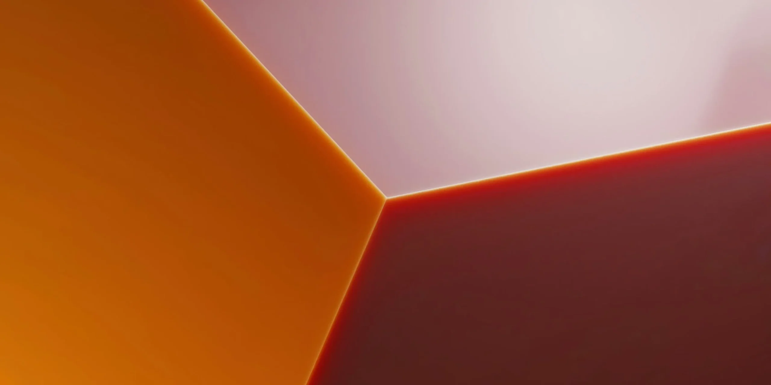 Abstract orange cube
