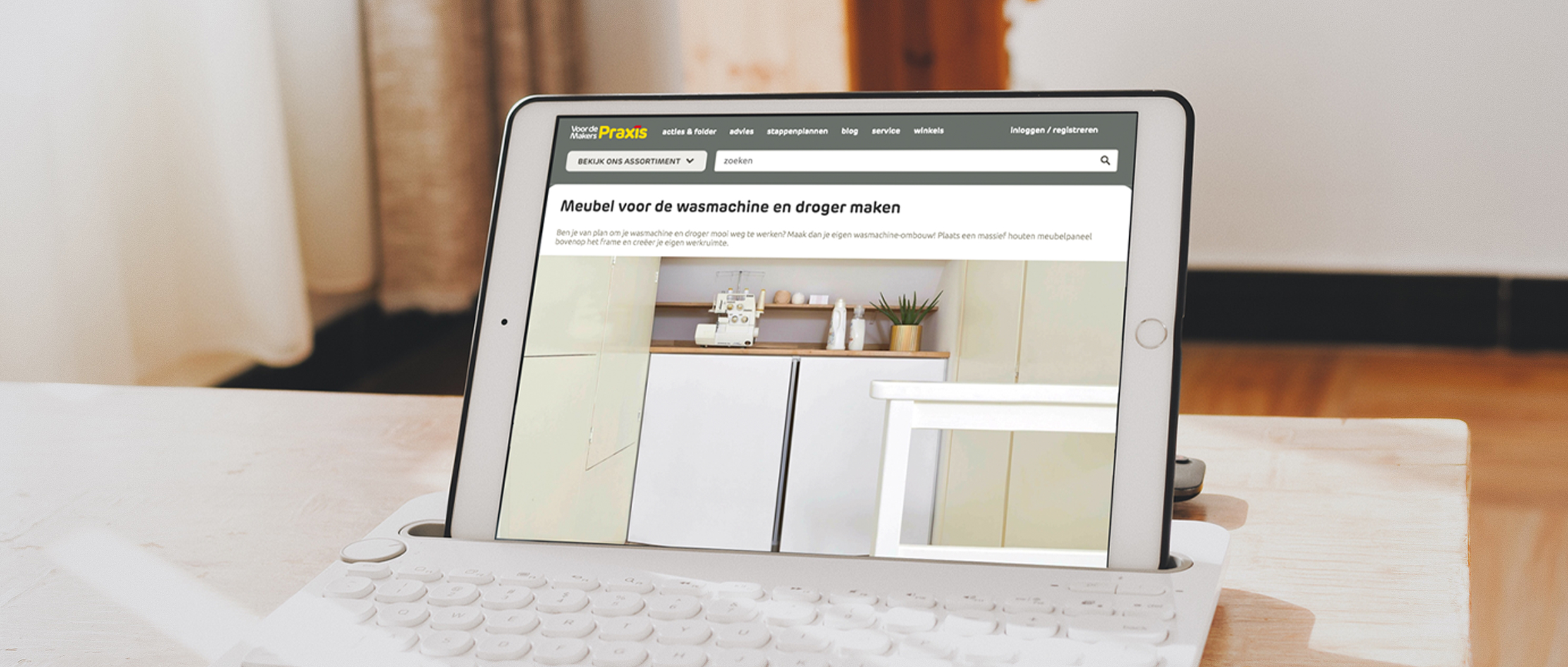 Praxis website on a tablet