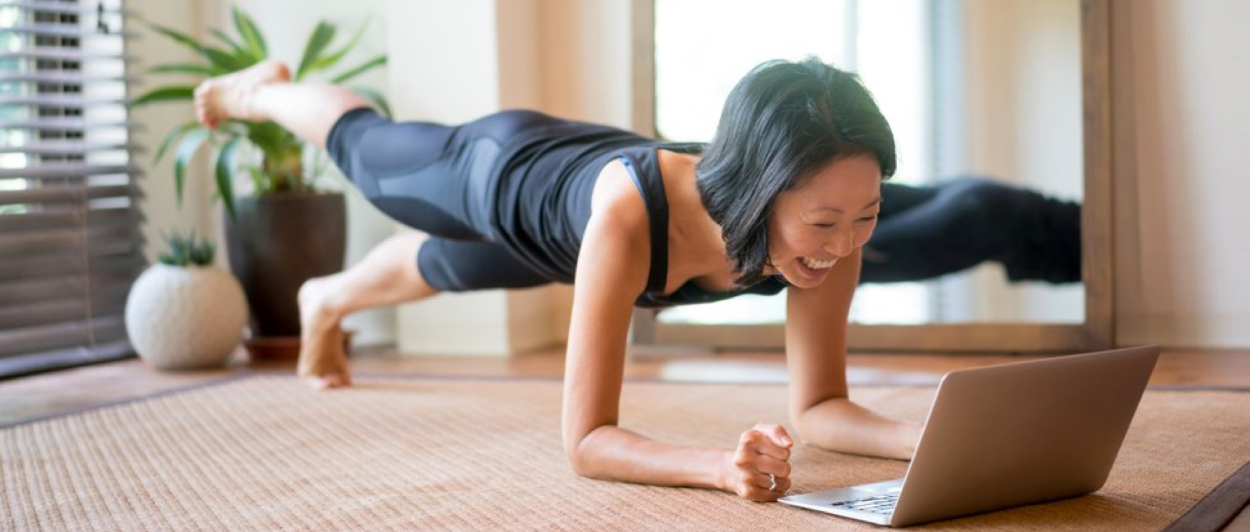 Woman performing a plank exercise