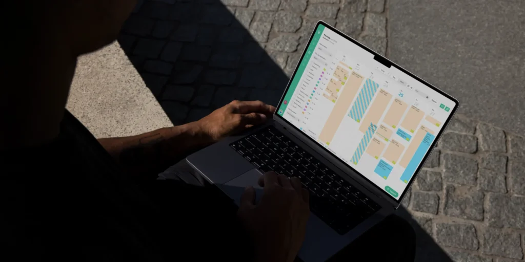Laptop mockup showing the Clevergig website