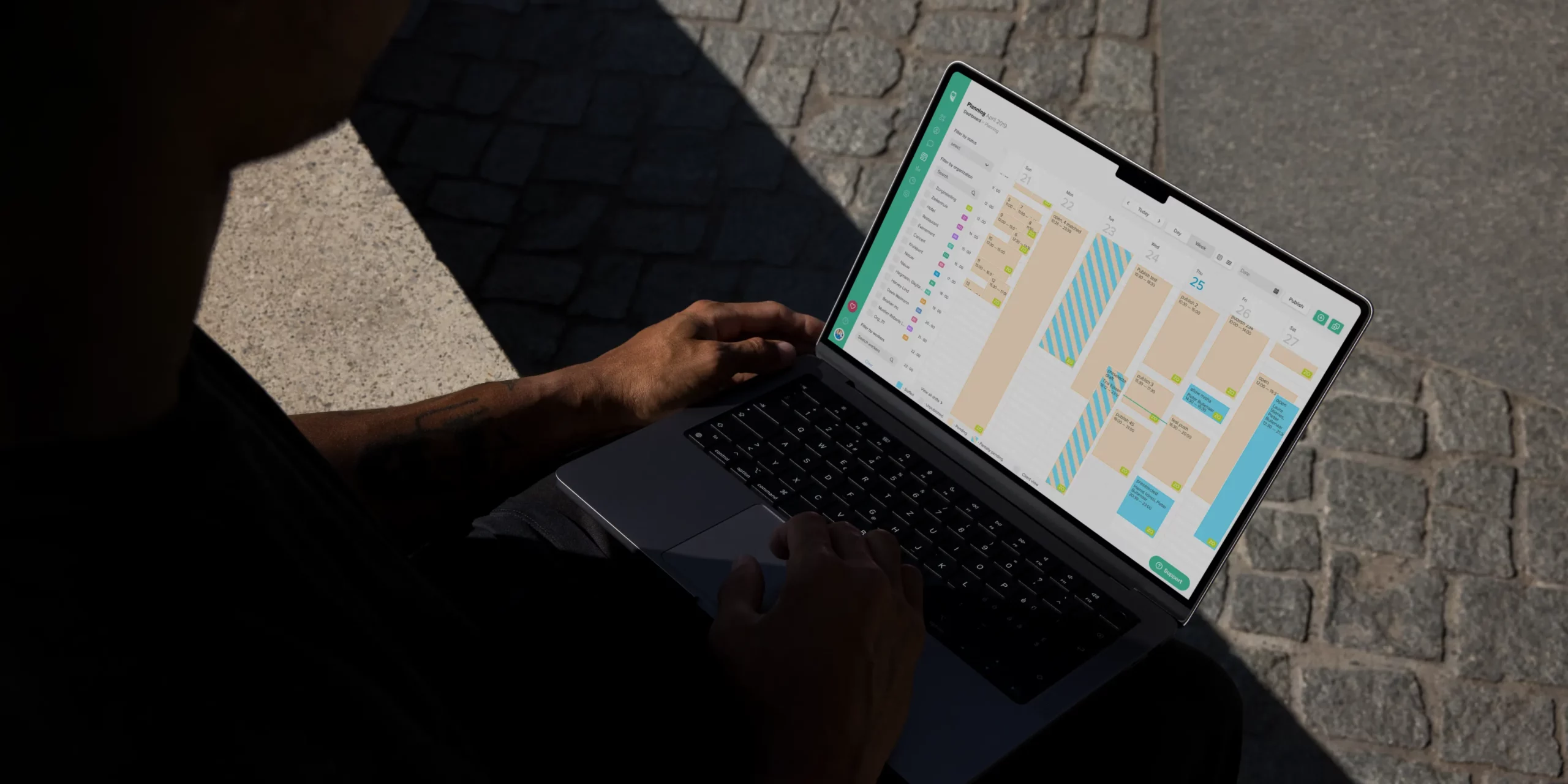 Laptop mockup showing the Clevergig website