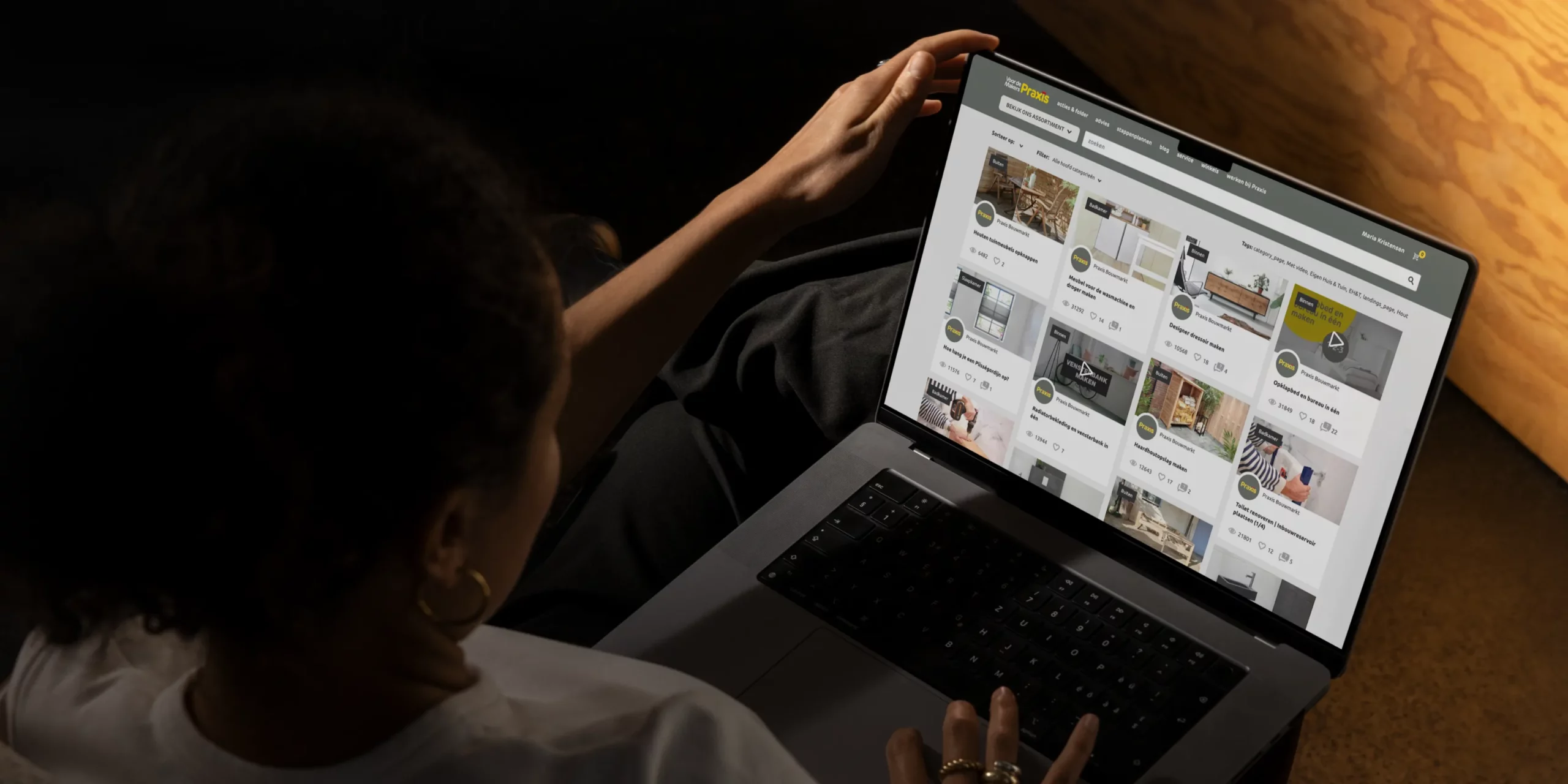 Laptop mockup showing Praxis website