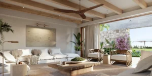Premium looking living-room in a beachfront property
