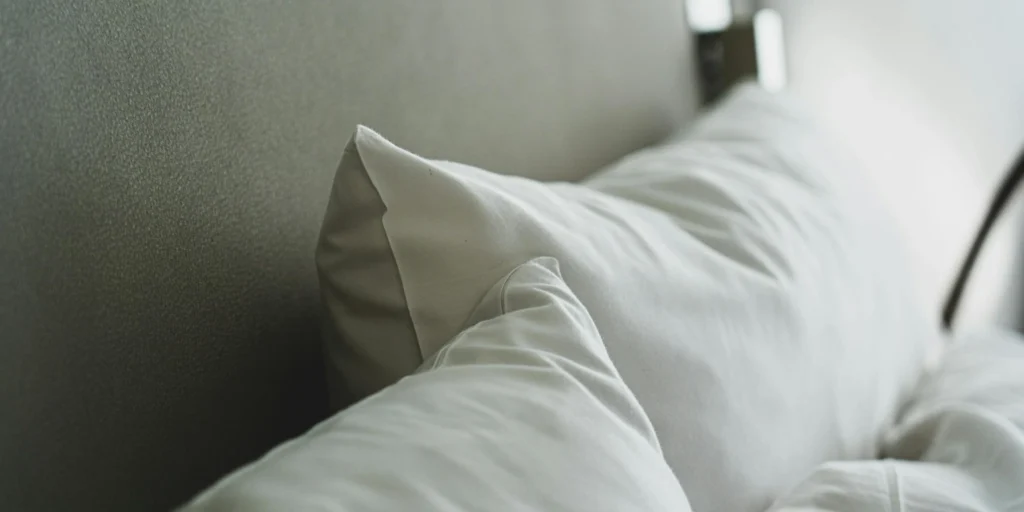 White pillows close-up