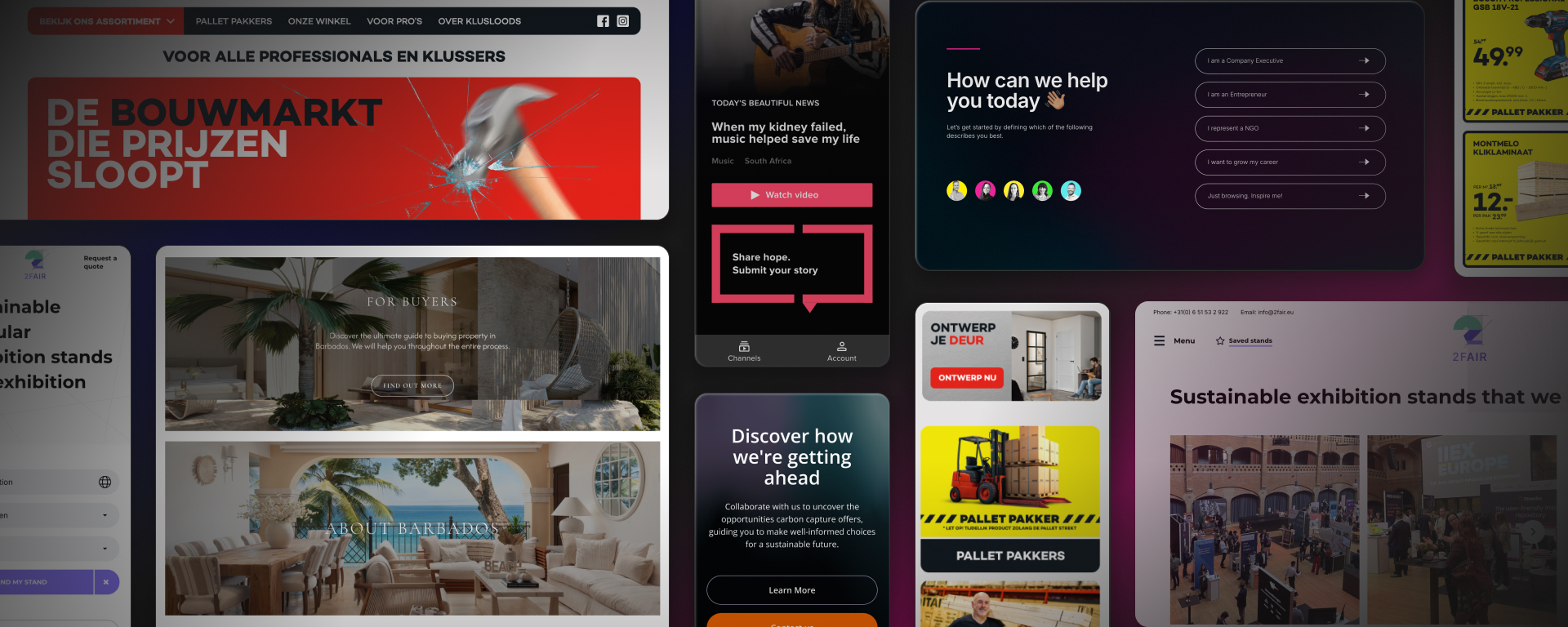 collage of different case studies