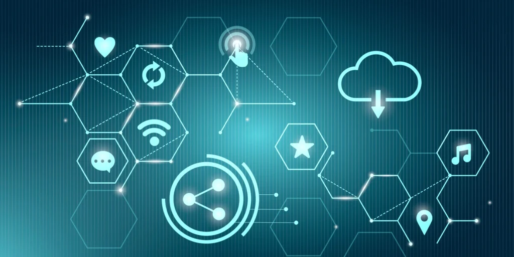 Image of digital connection nodes
