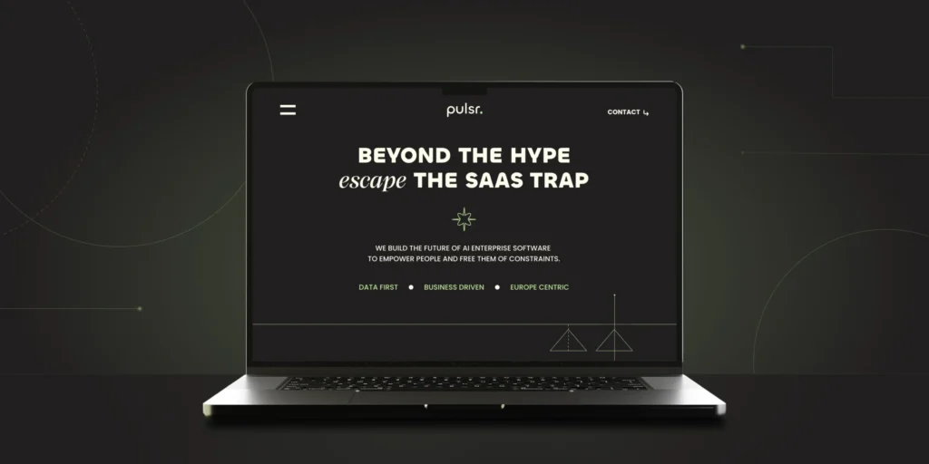 Laptop with Pulsr website