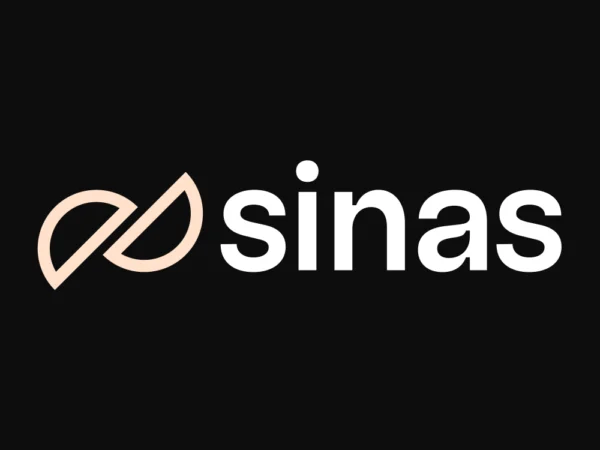 Sinas logo on the black background