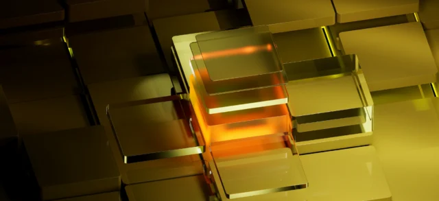 Abstract yellow tech illustration