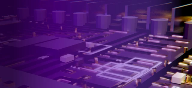 Abstract purple tech illustration