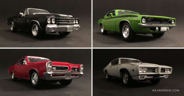 Picture of vintage muscle cars