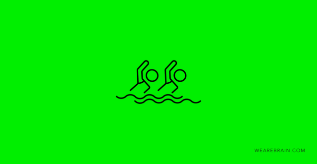 Icon illustration of synchronised swimming