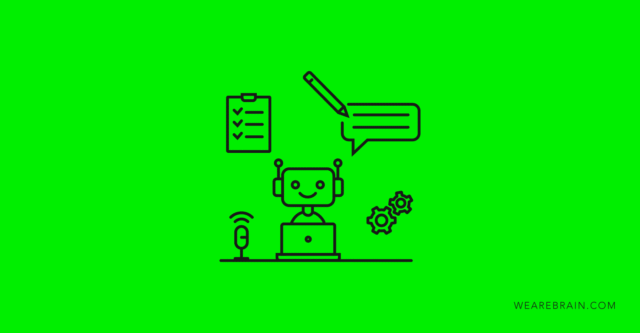 Decorative illustration about a chatbot