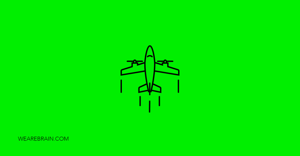 Icon illustration of a plane