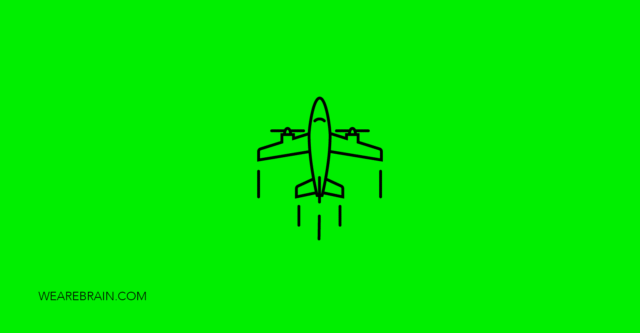 Icon illustration of a plane