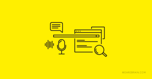 Icon illustration about voice search
