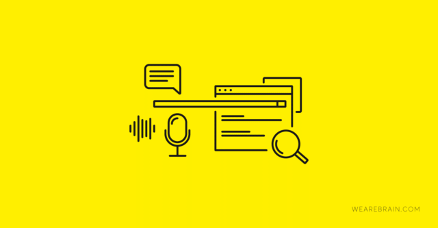 Icon illustration about voice search