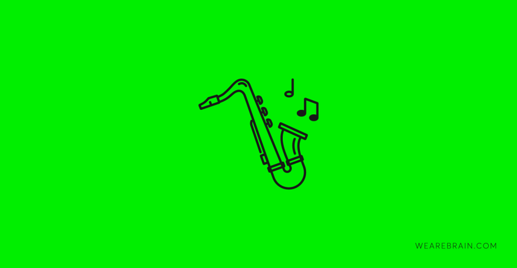 Icon of a saxophone