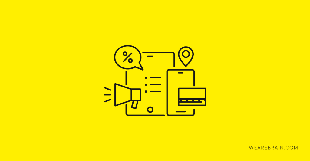 Icons symbolising online commerce