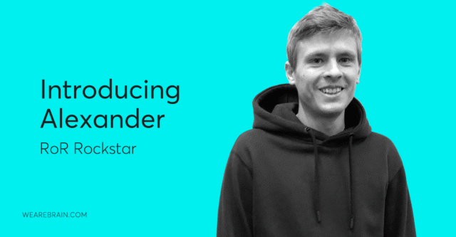 Alexander, WeAreBrain team member