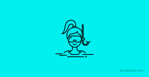 Illustration of a snorkeler