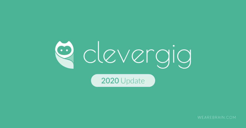 Clevergig logo on a green background
