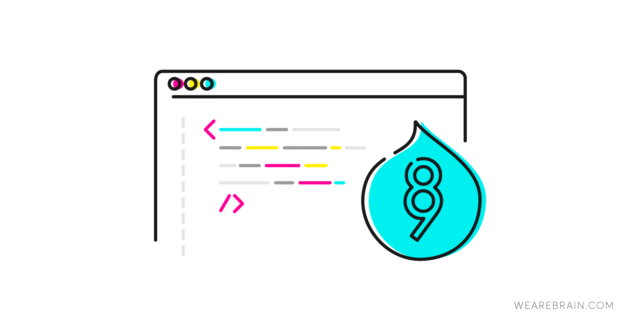 Drupal 8 and 9 illustration