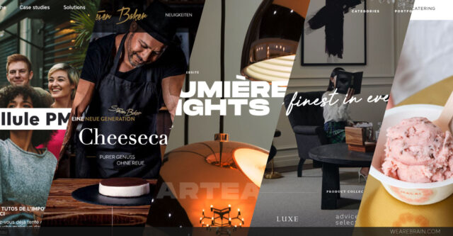 Collage of different websites