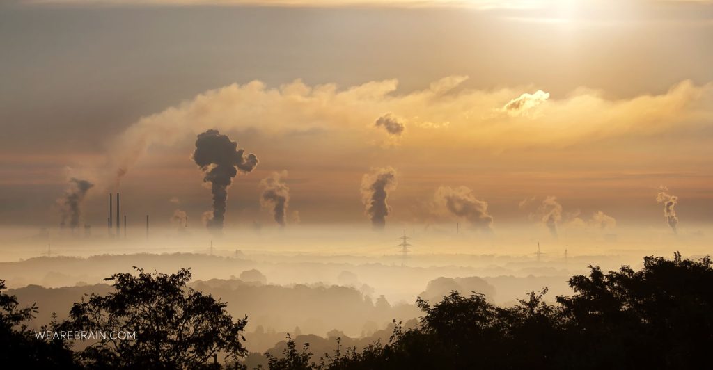 Air pollution from factories