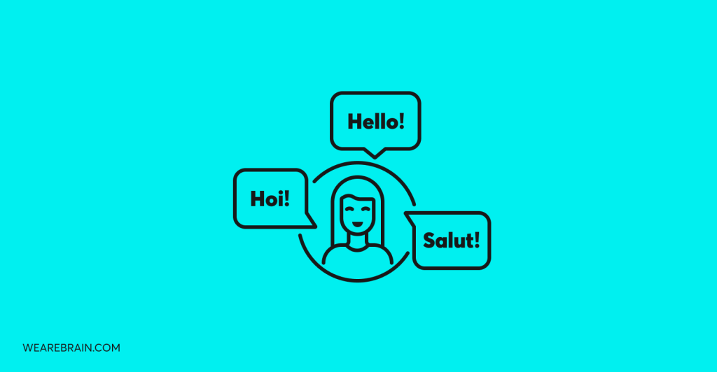 Illustration of a multilingual woman