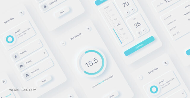 Neumorphism interfaces