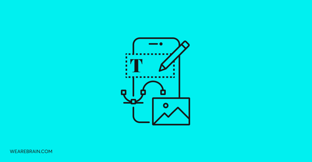 Decorative icon illustration about mobile design