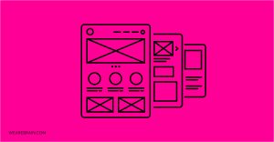 Decorative illustration of wireframes