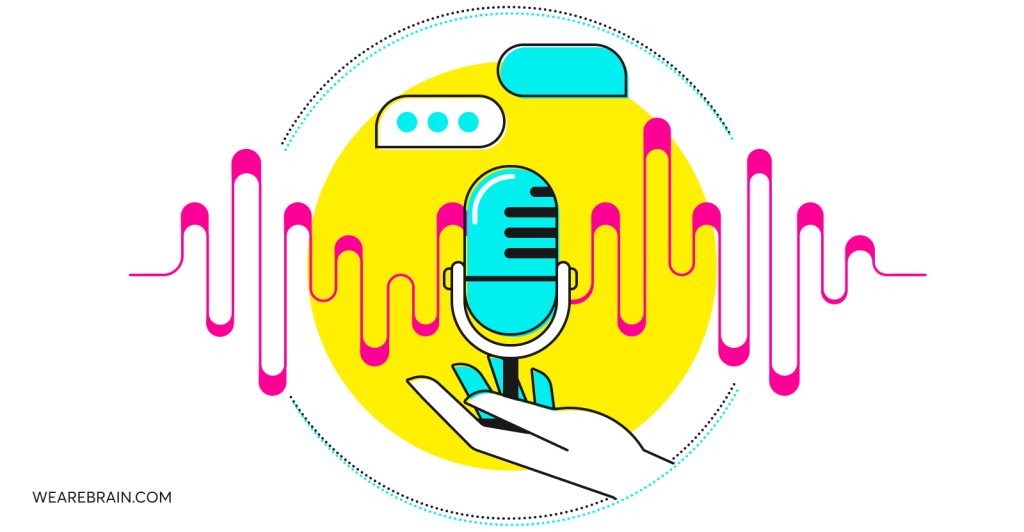 Illustration of a smart voice assitant