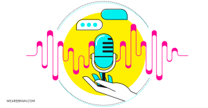 Illustration of a smart voice assitant