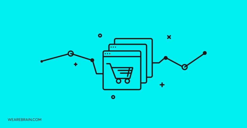 Icon illustration of ecommerce