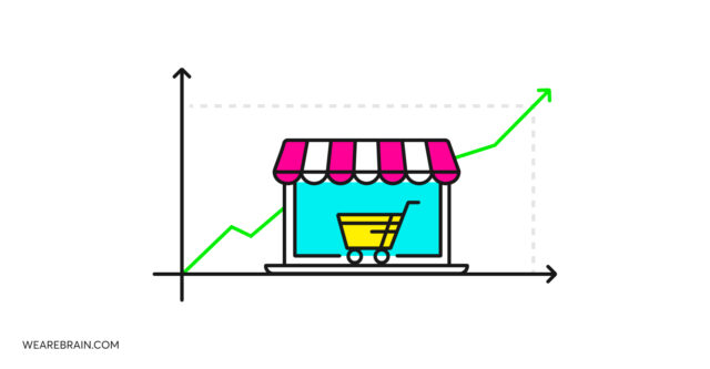 Icon illustration about online shopping