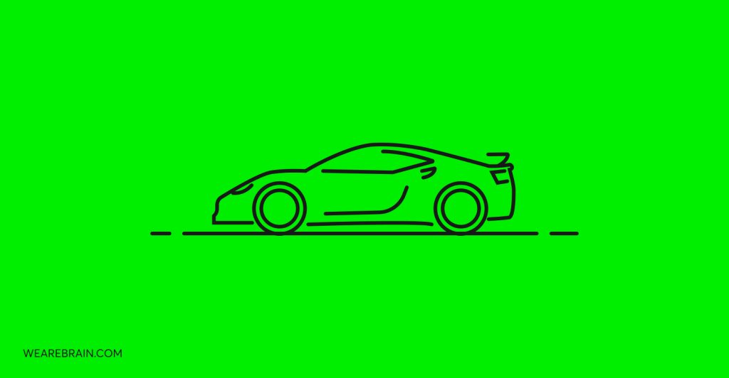 Icon illustration of a sports car