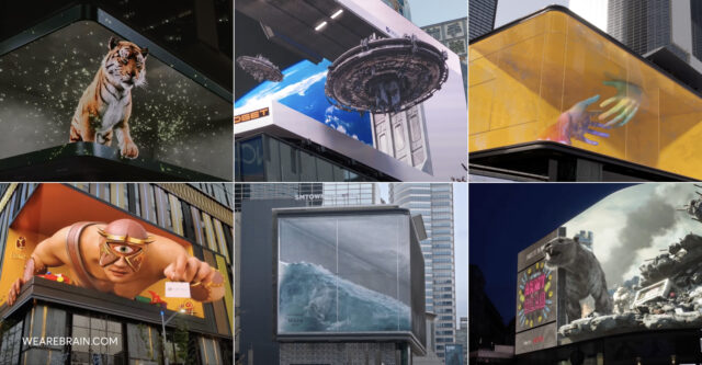 collage of different 3D and AR outdoor banner