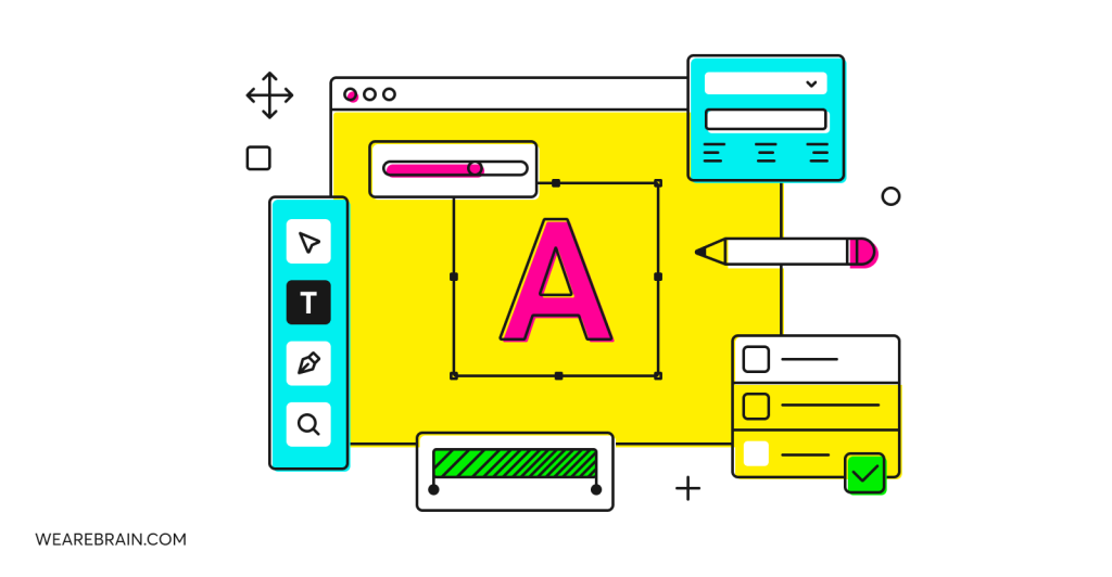 Decorative illustration about graphic design