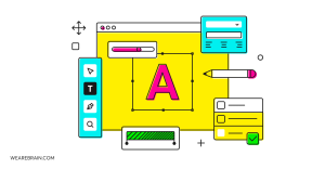 Decorative illustration about graphic design