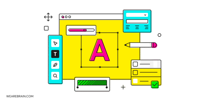 Decorative illustration about graphic design